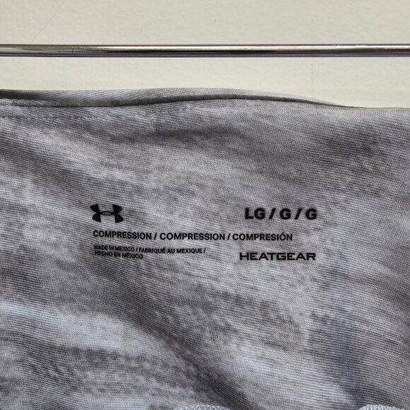 Under Armour Heatgear Compression Ankle Leggings Womens Large Gray Marble Vented - Picture 5 of 10